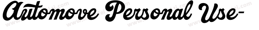 Automove Personal Use字体转换